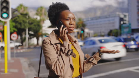 Angry,-phone-call-and-woman-in-the-city-late