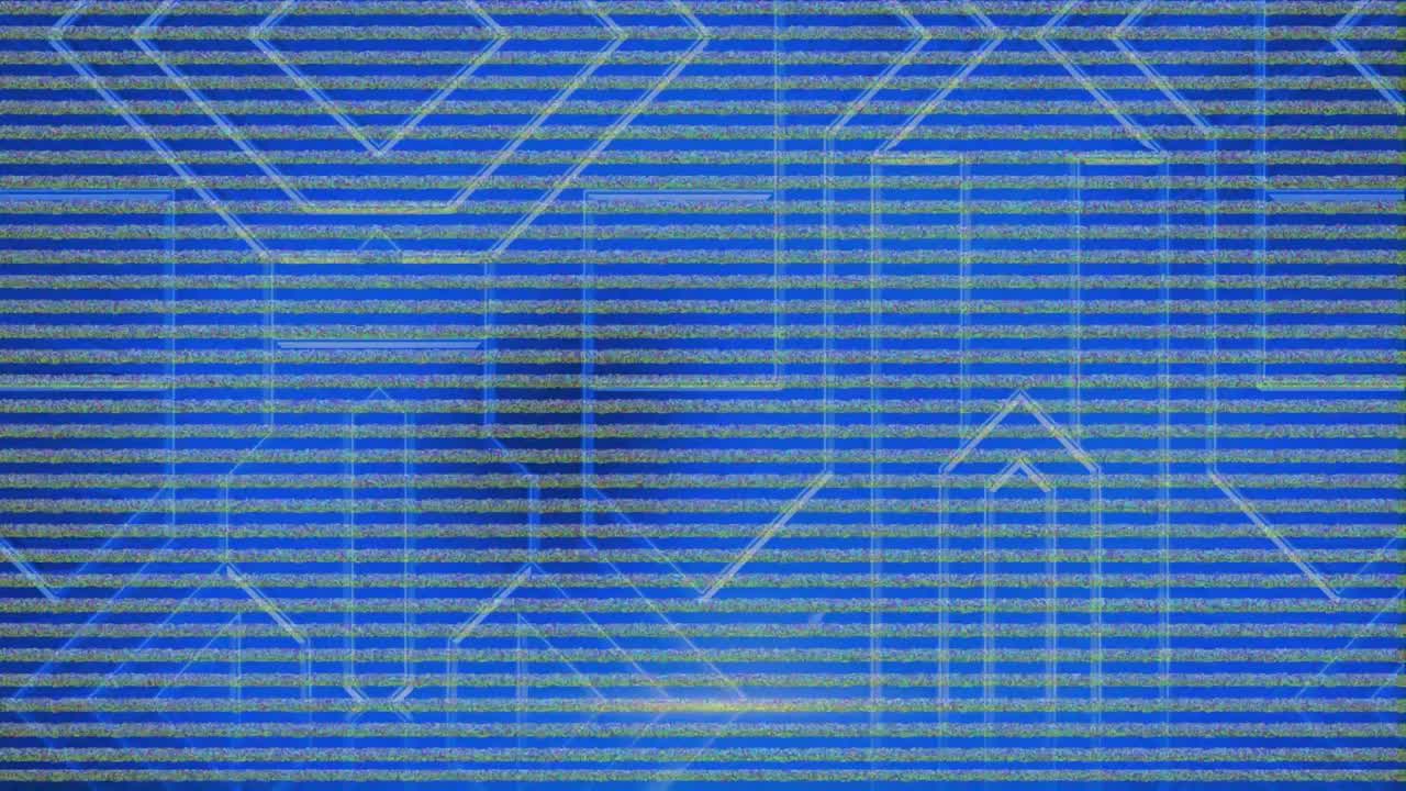 animación de chisporroteo en fondo azul