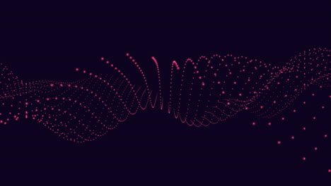 dynamic waveform moving zigzag pattern of dots creates captivating wave shape