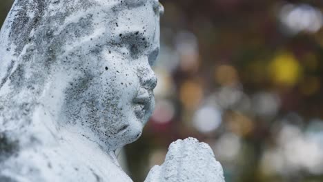 close up statue of an angel