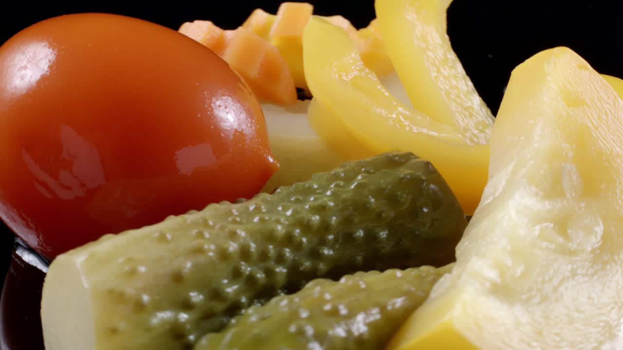 회전 된 매운 채소 의 비디오