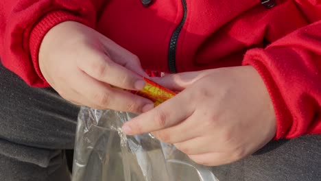 hands folding joss paper, traditional ritual chinese ancestor worship and offering