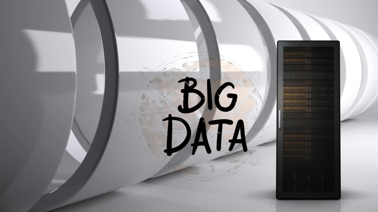 torres de servidores para almacenamiento en la nube y anillos gigantes