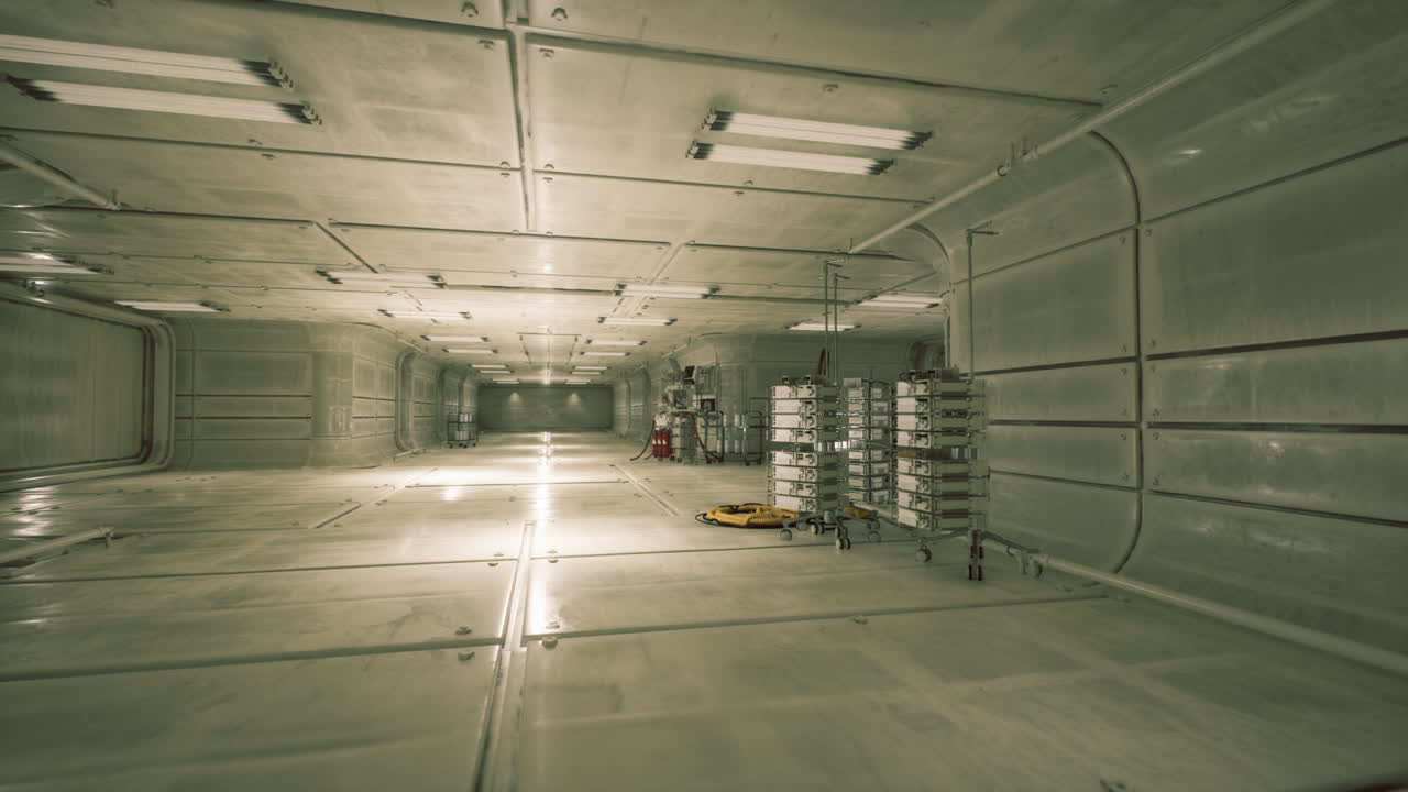 Lab equipment organized in a hidden bunker for research activities