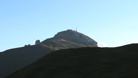 some footage shot from passo sella, dolomites, showing des alpes hut near sellaronda