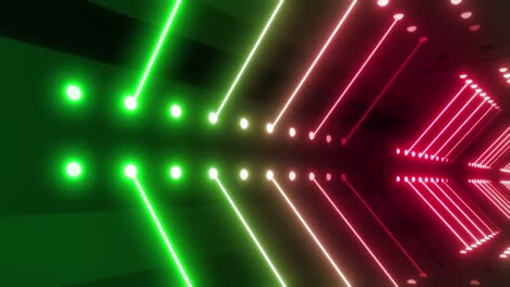 túnel de neón con líneas brillantes
