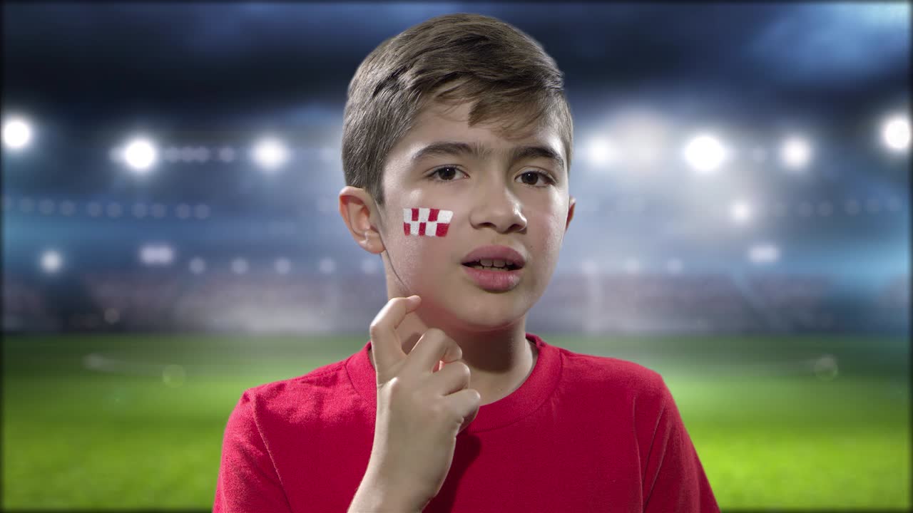 niño celebrando el gol de croacia