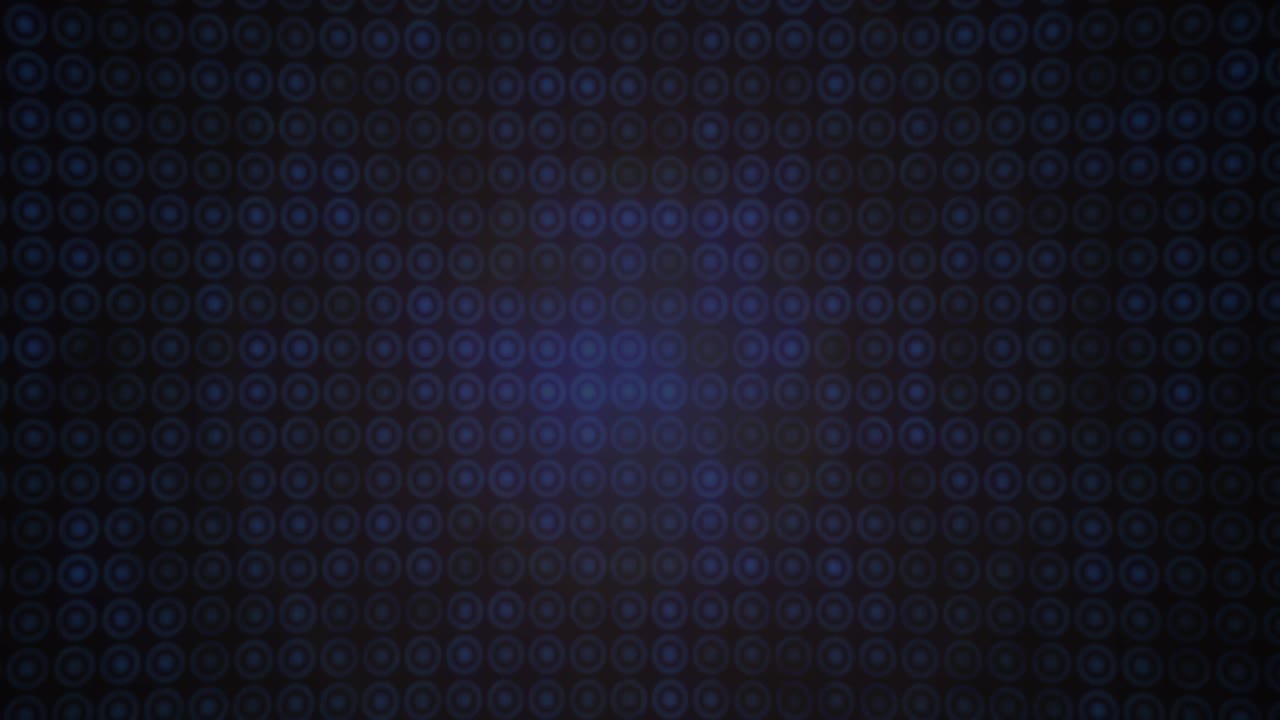 animación de múltiples círculos púrpuras en fila sobre fondo negro