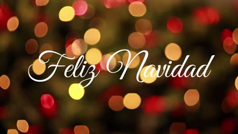 Feliz-Navidad-written-over-flickering-lights
