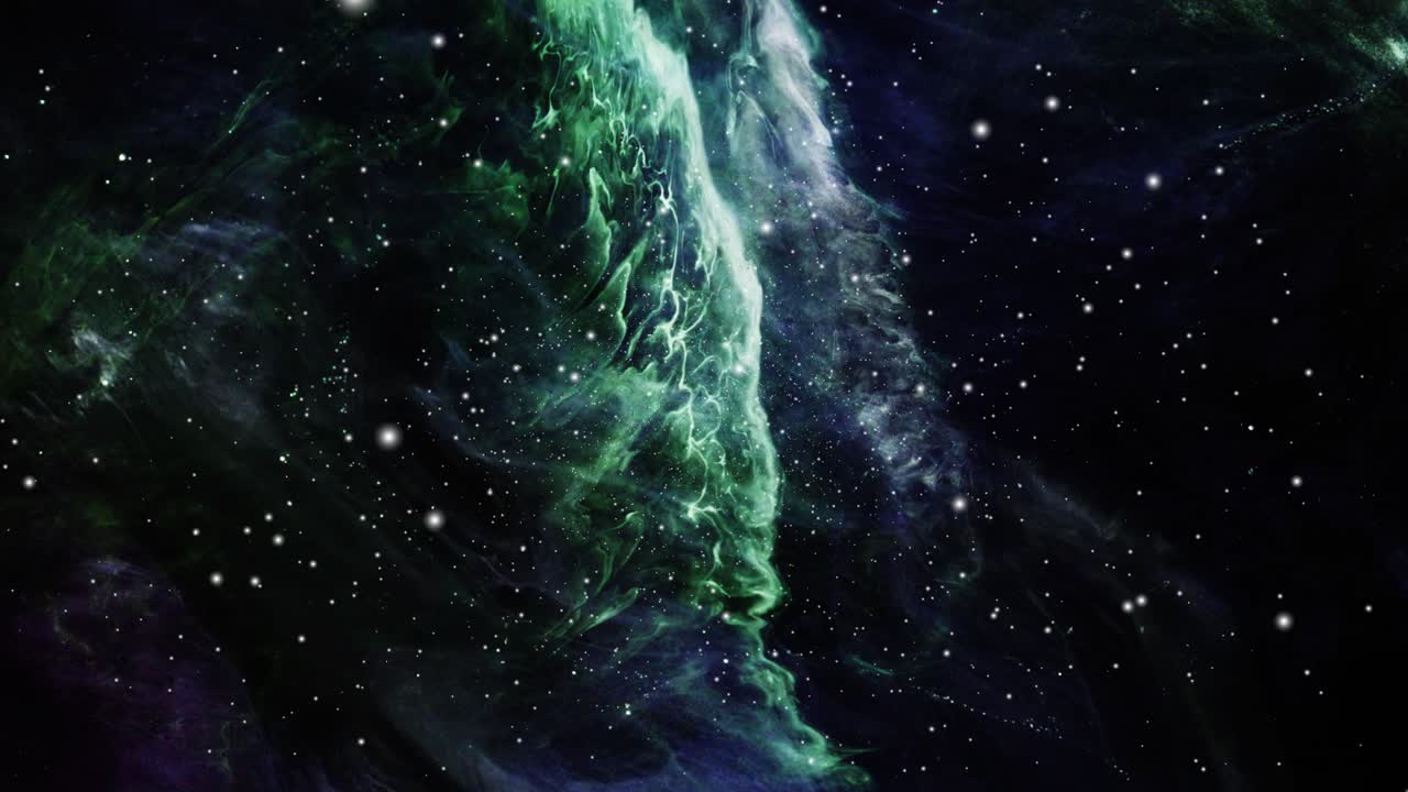 The dark green nebula clouds in the universe are moving closer