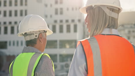 back, planning and a construction team of women