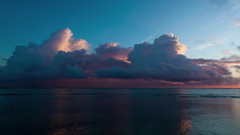 beautiful sunrise timelapse above the ocean