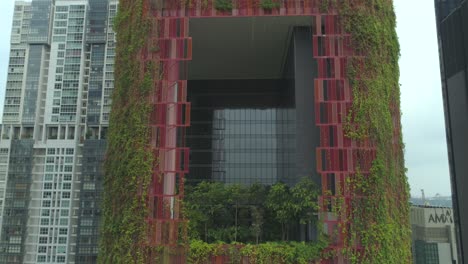 modern building with vertical garden