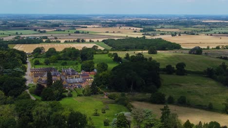 aerial view for the buildings of belvoir castle in leicestershire