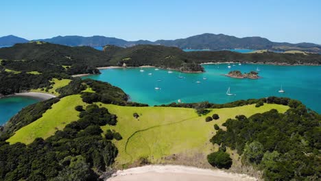 indico and paradise bays with anchored boats