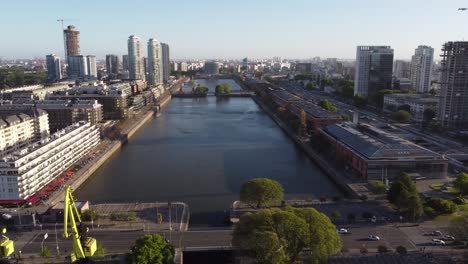 aerial drone footage of city park in buenos aires argentina