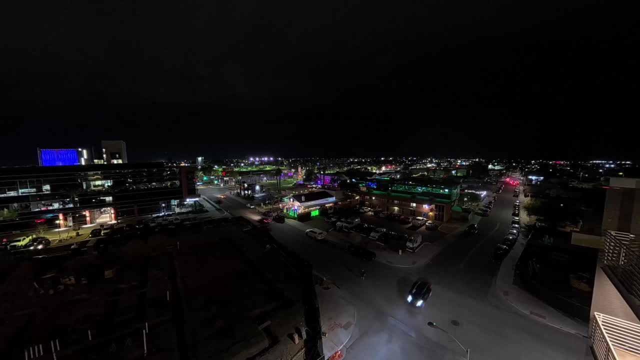 Static Chandler Arizona Night Time Lapse of downtown city streets.