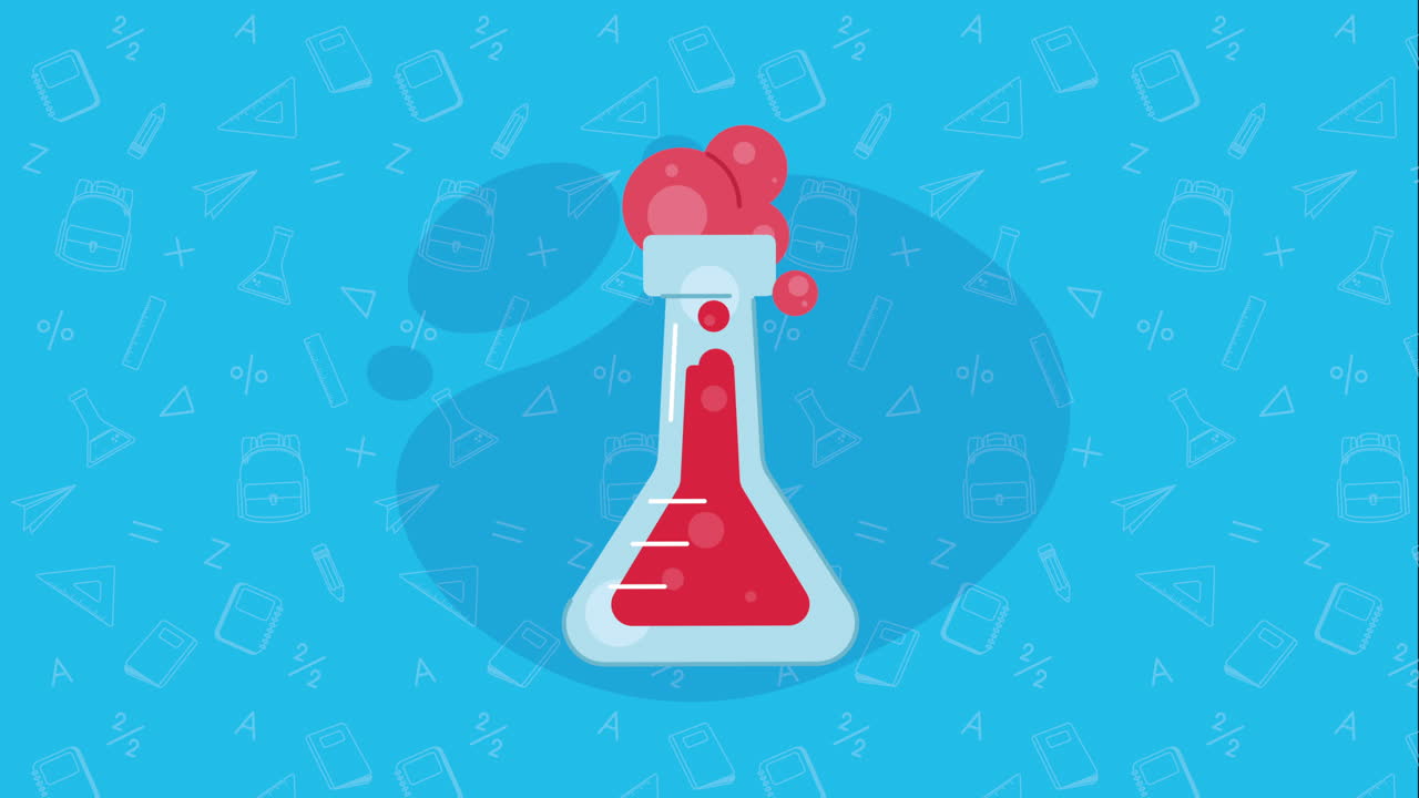 실험실 시험 튜브 플라스크 애니메이션