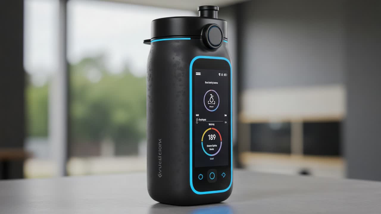 Smart Water Bottle Tracking Hydration Levels with Digital Display and Innovative Features for Healthy Living and Active Lifestyle