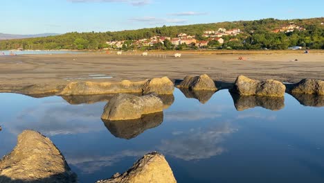 healthy mud beach in cizici soline on krk island, kvarner bay of croatia-3