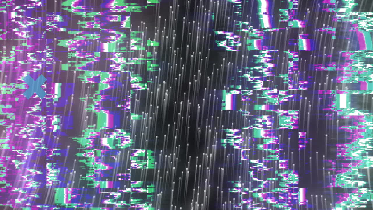 animación del procesamiento de datos sobre rastros de luz sobre fondo negro