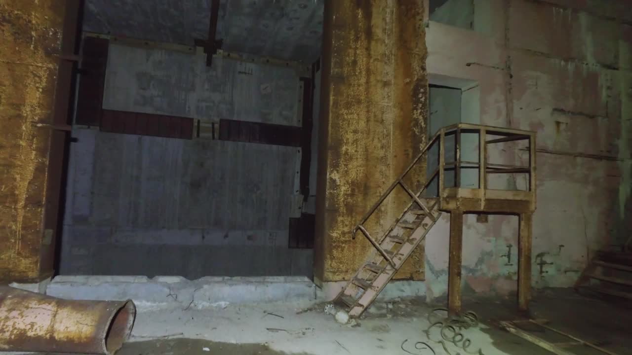 Damaged Chernobyl Power Plant Reactor Room In Ukraine - POV