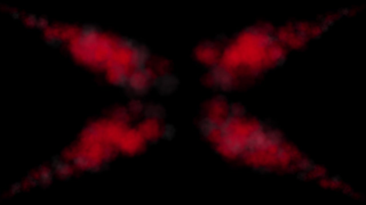 연기를 불어넣는 색 입자 애니메이션 모션 그래픽