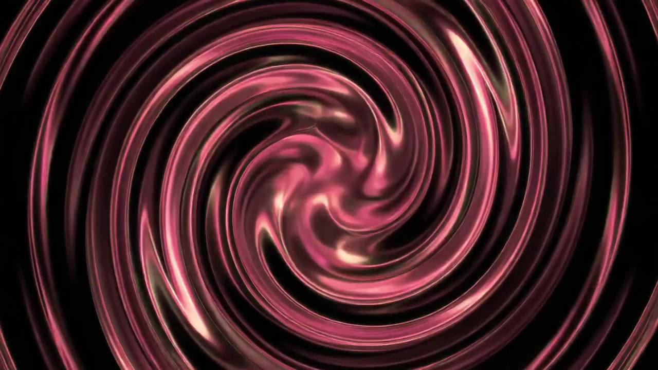 Vortice astratto di luce rosa vorticante su sfondo nero