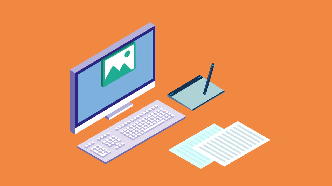 education online technology with desktop