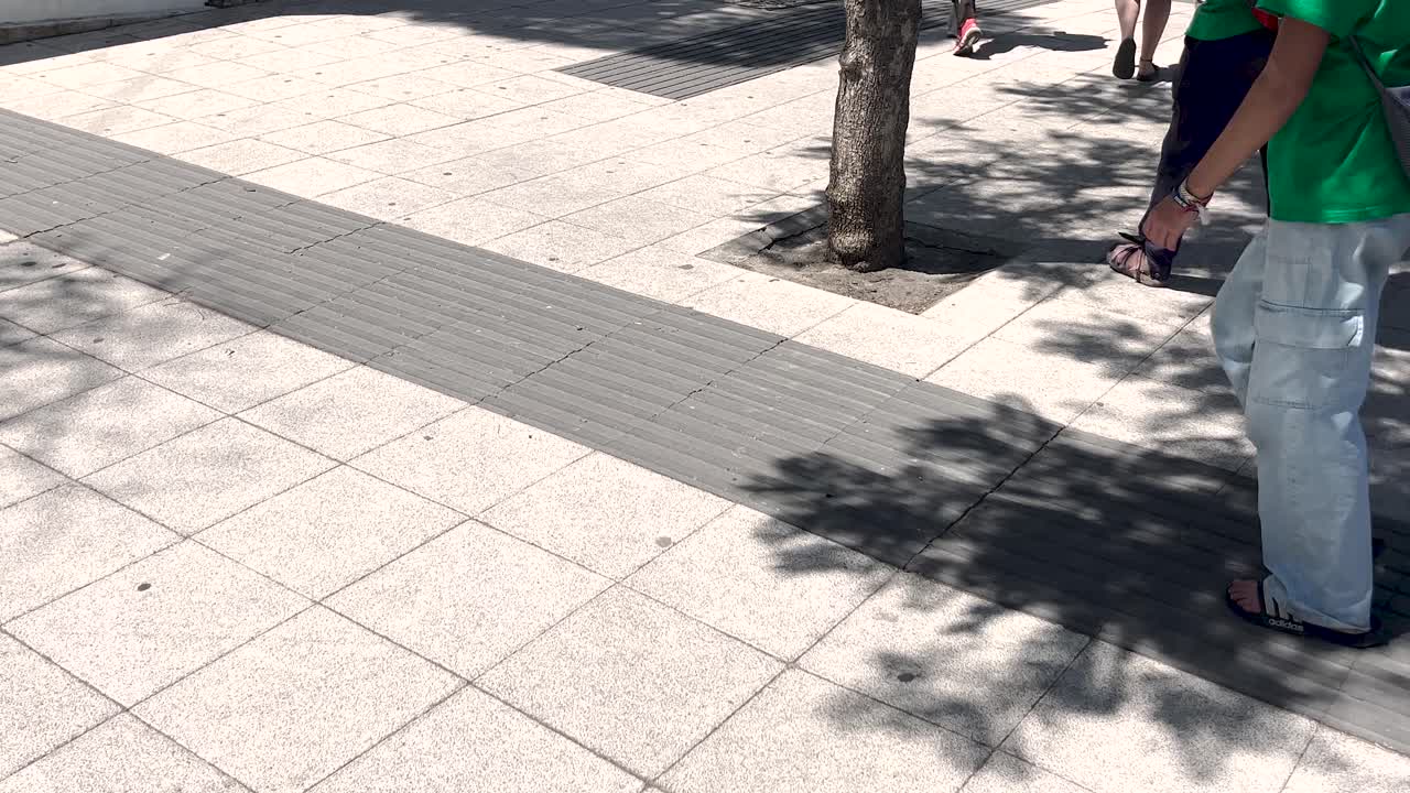 세계 청소년 날 세계 행사 중 리스본 지역 을  ⁇ 고 있는 순례자 들 의 가까운 모습