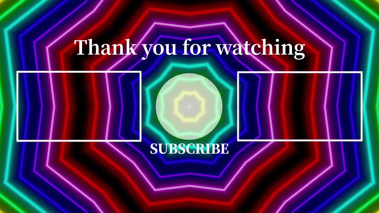 patrón de signo de neón tarjeta de finalización pantalla de finalización gráficos de movimiento