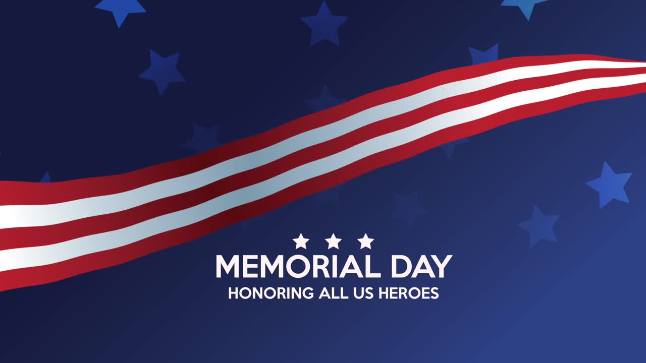 feliz día conmemorativo letras con marco de bandera de los ee.uu.