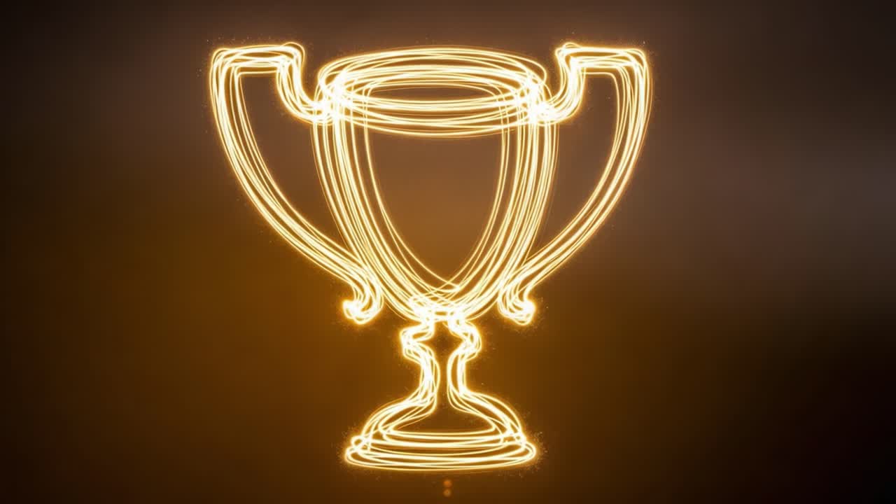 A Radiant Golden Trophy Illuminating the Essence of Achievement and Celebration, Symbolizing Success, Honor, and Victory with a Dazzling Glow