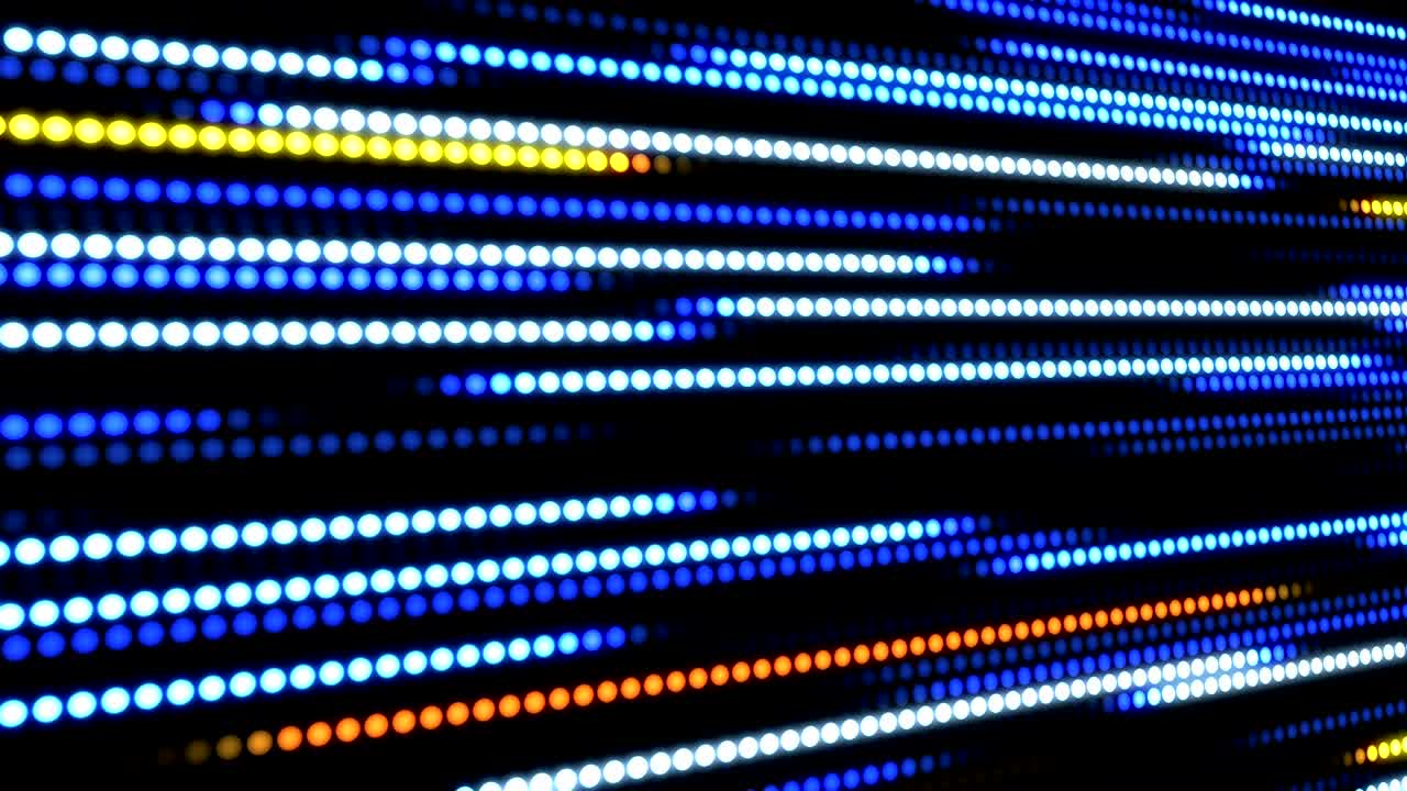 Vj abstract blue straight line dot run on the screen background.