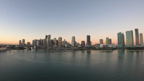 cityscape skyline video in 4k | financial district, business street skyline of miami city