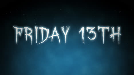 friday 13th on dark and mystical blue sky