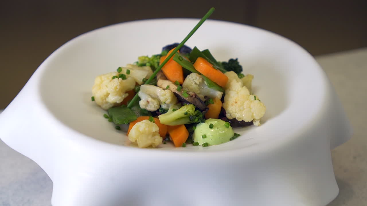 Organically grown mixed vegetables stew