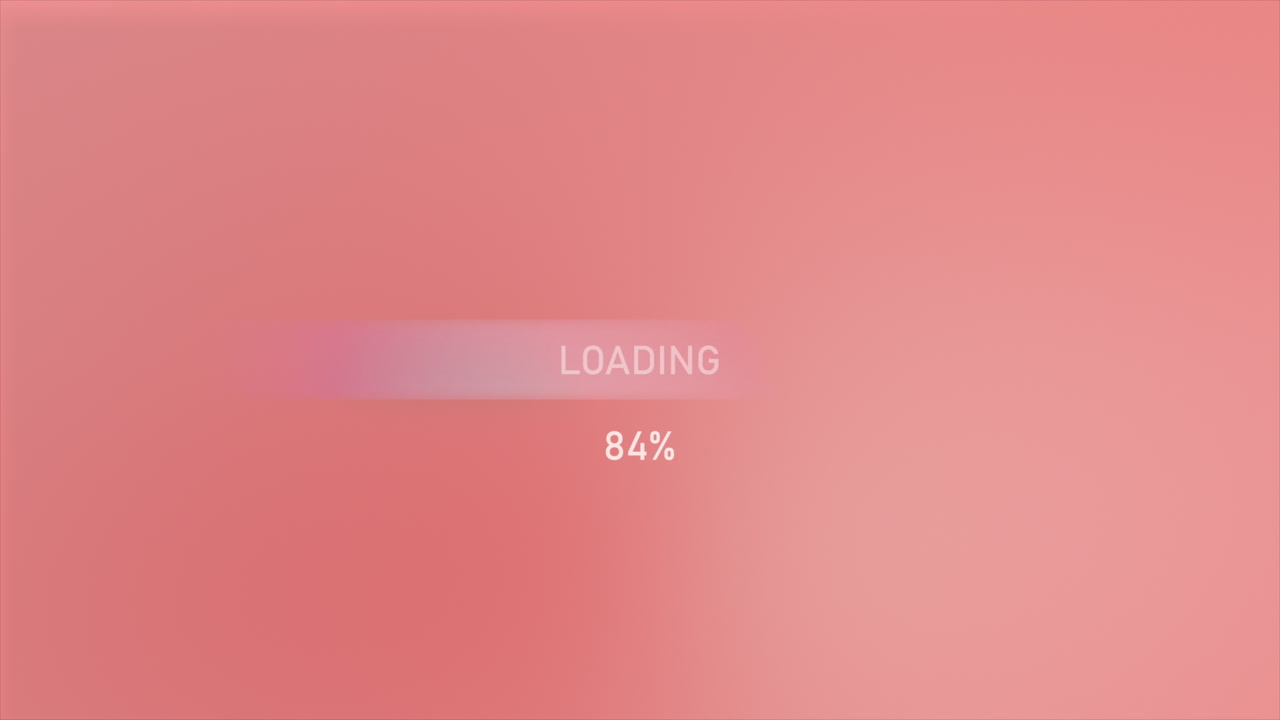 Loading Progress Bar in Pink Gradient
