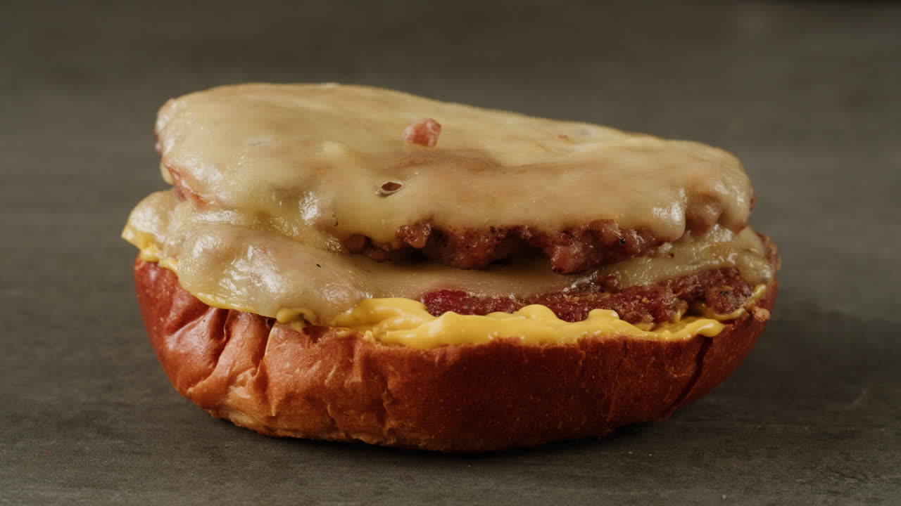 Making a Double Cheeseburger