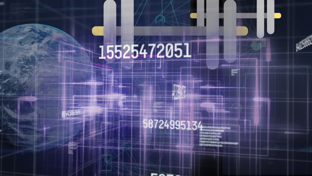 Animation of globe over data processing