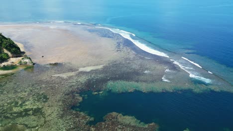 Scenic-Beach-With-Turquoise-Ocean-In-Virac,-Catanduanes,-Philippines---aerial-drone-shot