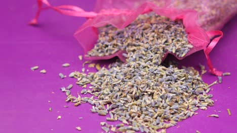 dried lavender in a pink bag