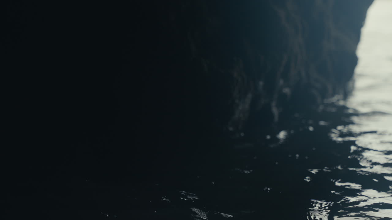 Dark Cave by the Ocean