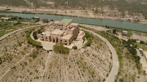 drone shot of the ancient city of babylon in iraq