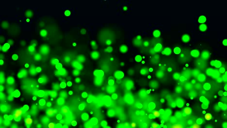 bokeh brillante verde brillante, poca profundidad de campo, fondo generado por computadora, representación 3d