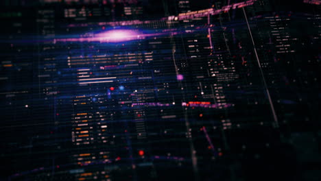immersive data matrix simulation ui with cutting-edge digital environment with a dynamic and immersive display of interconnected data matrix information networks systems background