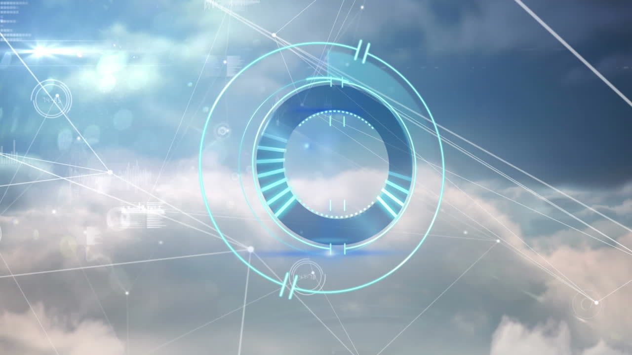 연결 네트워크로 범위 스캐닝의 애니메이션