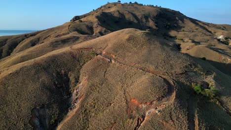 Drone-video-over-dry-and-barren-coastal-landscape