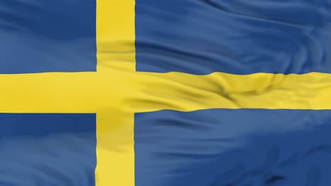 sweden flag is waving 3d animation. sweden flag waving in the wind. national flag of sweden. flag seamless loop animation.