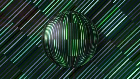 abstract 3d sphere with lines and geometric patterns